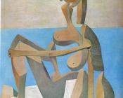 海边坐着的浴者 - 巴勃罗·毕加索